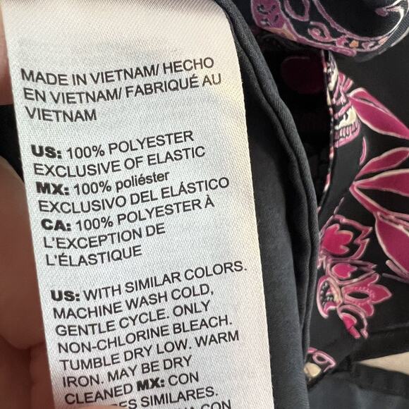 Chicos Top Womens 2 US 12 Black Floral Button Down Sheer Boho Tunic Artsy - Picture 9 of 10